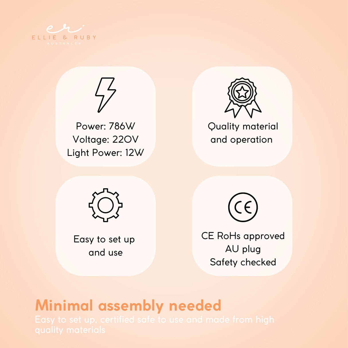 Ellie & Ruby Facial Steamer Magnifying Lamp - 2in1 Professional Beauty Machine