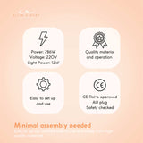 Ellie & Ruby Facial Steamer Magnifying Lamp - 2in1 Professional Beauty Machine - 45-Degree Angle