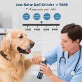 Pet Nail Grinder Dog Cat Electric Trimmer 2 Speed Rechargeable Claw Filer N10 - Extra Image
