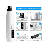 Electric Pet Nail Grinder for Dogs & Cats - Rechargeable Turbo Trimmer with LED Display & Whisper-Quiet Technology