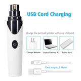 Pet Nail Grinder Dog Cat Electric Trimmer Rechargeable Clipper Claw Filer N8 - Top-Down View