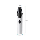 Pet Nail Grinder Dog Cat Electric Trimmer Rechargeable Clipper Claw Filer N8 - 45-Degree Angle