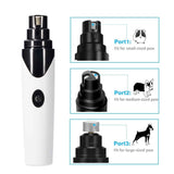 Pet Nail Grinder Dog Cat Electric Trimmer Rechargeable Clipper Claw Filer N8 - Rear View