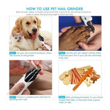 Pet Nail Grinder Dog Cat Electric Trimmer Rechargeable Clipper Claw Filer N8 - Extra Image