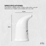 Orku Himalayan Pink Salt Inhaler Pipe Ceramic and 125g Coarse Crystal Rock Salt - Top-Down View