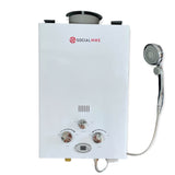 6L Portable Gas Water Heater Shower Outdoor Camping Hot Pump Tankless LPG System - Front View