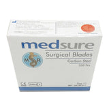 100 Surgical Scalpel Blades Size 11 Sterile Carbon Steel Disposable Sealed - 45-Degree Angle