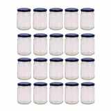 20x 150ml Flint Glass Jars + Twist Finish - Lids Round Food Storage Small Spices