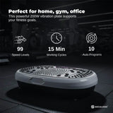 Social Hike 60cm Vibration Plate Machine Full Body Exercise Platform White - Side View