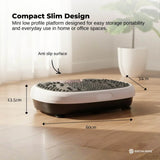 Social Hike 60cm Vibration Plate Machine Full Body Exercise Platform White - Top-Down View