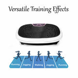 Social Hike White Mini Vibration Plate - Vibrating Exercise Machine Platform - Rear View