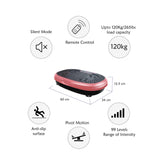 Pink Mini Vibration Platform - Magnet Therapy Vibrating Machine Exercise Plate - 45-Degree Angle
