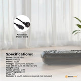 Social Hike 60cm Vibration Plate Machine Full Body Exercise Platform Black - Rear View