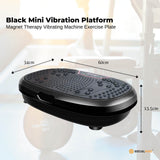 Social Hike Black Mini Vibration Plate - Vibrating Exercise Machine Platform - Front View
