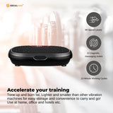 Social Hike Black Mini Vibration Plate - Vibrating Exercise Machine Platform - Side View
