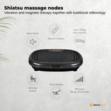Social Hike Black Mini Vibration Plate - Vibrating Exercise Machine Platform - 45-Degree Angle