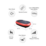 Red Mini Vibration Platform Magnet Therapy Vibrating Machine Exercise Plate - Top-Down View