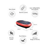 Social Hike Red Mini Vibration Plate - Vibrating Exercise Machine Platform - Top-Down View