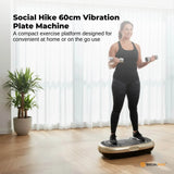 Social Hike 60cm Vibration Plate Machine Full Body Exercise Platform Gold - Front View