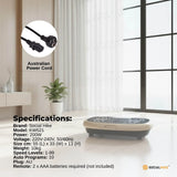 Social Hike 60cm Vibration Plate Machine Full Body Exercise Platform Gold - Rear View