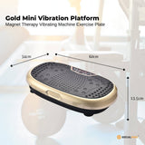 Social Hike Gold Mini Vibration Plate - Vibrating Exercise Machine Platform - Front View