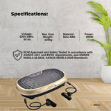 Social Hike Gold Mini Vibration Plate - Vibrating Exercise Machine Platform