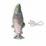 Jittering Trout Cat Toy - Flopping Dancing Fish + Catnip Silvervine Electric USB - Side View