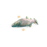 Jittering Trout Cat Toy - Flopping Dancing Fish + Catnip Silvervine Electric USB - 45-Degree Angle