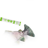 Jittering Trout Cat Toy - Flopping Dancing Fish + Catnip Silvervine Electric USB - Rear View
