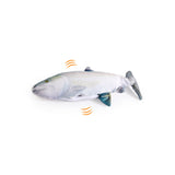 Jittering Sardine Cat Toy Flopping Dancing Fish + Catnip Silvervine Electric USB - Rear View