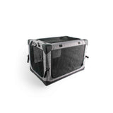 Collapsible Pet Travel Crate - X-Large Dog Cat Soft Foldable Portable Car Carrier - Side View