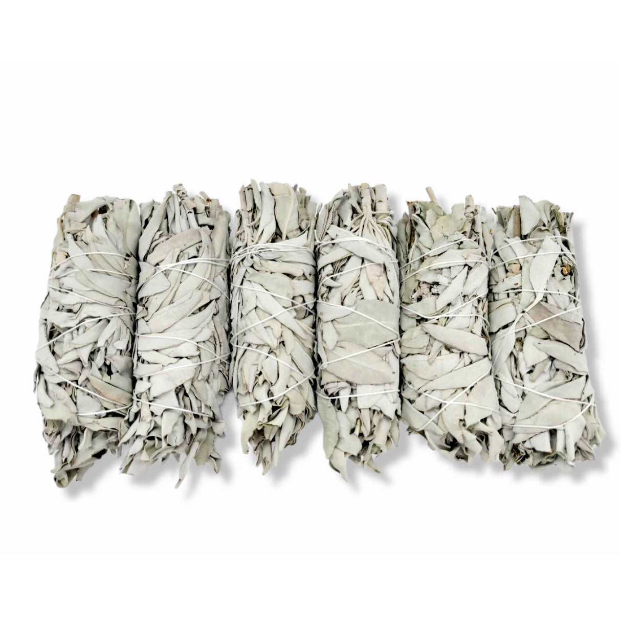 6x Californian White Sage Smudge Sticks Medium 13-15cm Incense Cleansing Bundle