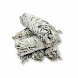6x Californian White Sage Smudge Sticks Medium 13-15cm Incense Cleansing Bundle - Top-Down View