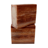 100x 100g Plant Oil Soap Patchouli Scent Pure Natural Vegetable Base Bar - Top-Down View