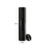 Electric Wine Bottle Opener Tool Automatic - Cordless Corkscrew - Foil Cutter - Side View
