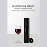 Electric Wine Bottle Opener Tool Automatic - Cordless Corkscrew - Foil Cutter - Top-Down View