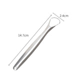 Stainless Steel Tongue Scraper Cleaner Oral Hygiene Reduce Bad Breath Metal Tool - Side View