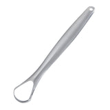 Stainless Steel Tongue Scraper Cleaner Oral Hygiene Reduce Bad Breath Metal Tool - Top-Down View