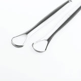 Stainless Steel Tongue Scraper Cleaner Oral Hygiene Reduce Bad Breath Metal Tool - 45-Degree Angle