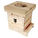 Mini Beehive Box 2 Tier Timber Decor Art Apiarist Gift Jewellery Trinkets Storage - Front View