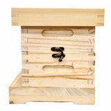 Mini Beehive Box 2 Tier Timber Decor Art Apiarist Gift Jewellery Trinkets Storage - Side View