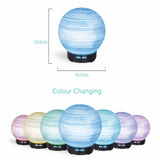 Ceramic Ball Ultrasonic Aroma Diffuser - 100ml Essential Oil Humidifier with LED Light - 45-Degree Angle