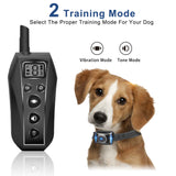 Dog Bark Collar - 2x 600m Range Receivers Vibration IPX7 Waterproof Training Aid - Top-Down View