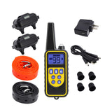 Dog Bark Collars - 2x 800m Range Recievers Vibration Sound Light Training Device - Side View