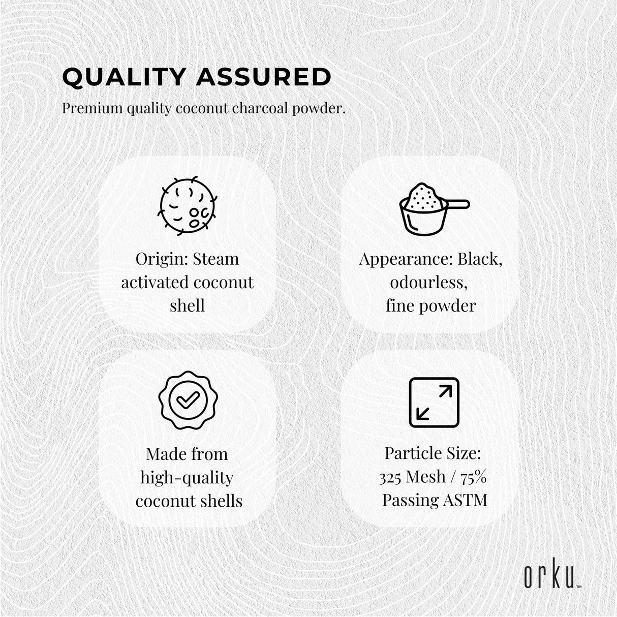 Orku Bulk 10Kg Granular Activated Carbon GAC Coconut Shell Charcoal Filtration