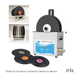 Alloy Vinyl Record Ultrasonic Cleaning Bracket with Drying Rack for Effective Record Care - Top-Down View