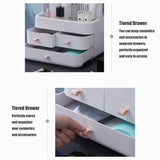 Makeup Organiser Storage Box - Cosmetic Jewellery Vanity Portable Display Case - Rear View