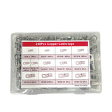 240-Piece Premium Copper Ring Terminal Connectors for Electrical Applications