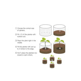6 Pck 0.6 Gallon Fabric Flower Pots 2.4L Garden Planter Bags Black Felt Root Pouch - Top-Down View