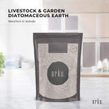 Orku 400g Fossil Shell Flour - Livestock Garden Pet Diatomaceous Earth - Side View